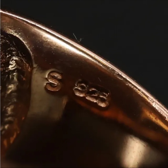 NEW Sterling Silver - Brown & White Crystal Highway Ring Size 7 - 12g - Picture 5 of 6